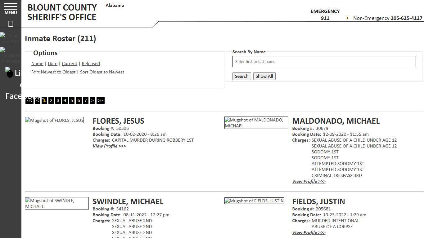 Inmate Roster - Current Inmates Booking Date Ascending - Blount County Sheriff AL