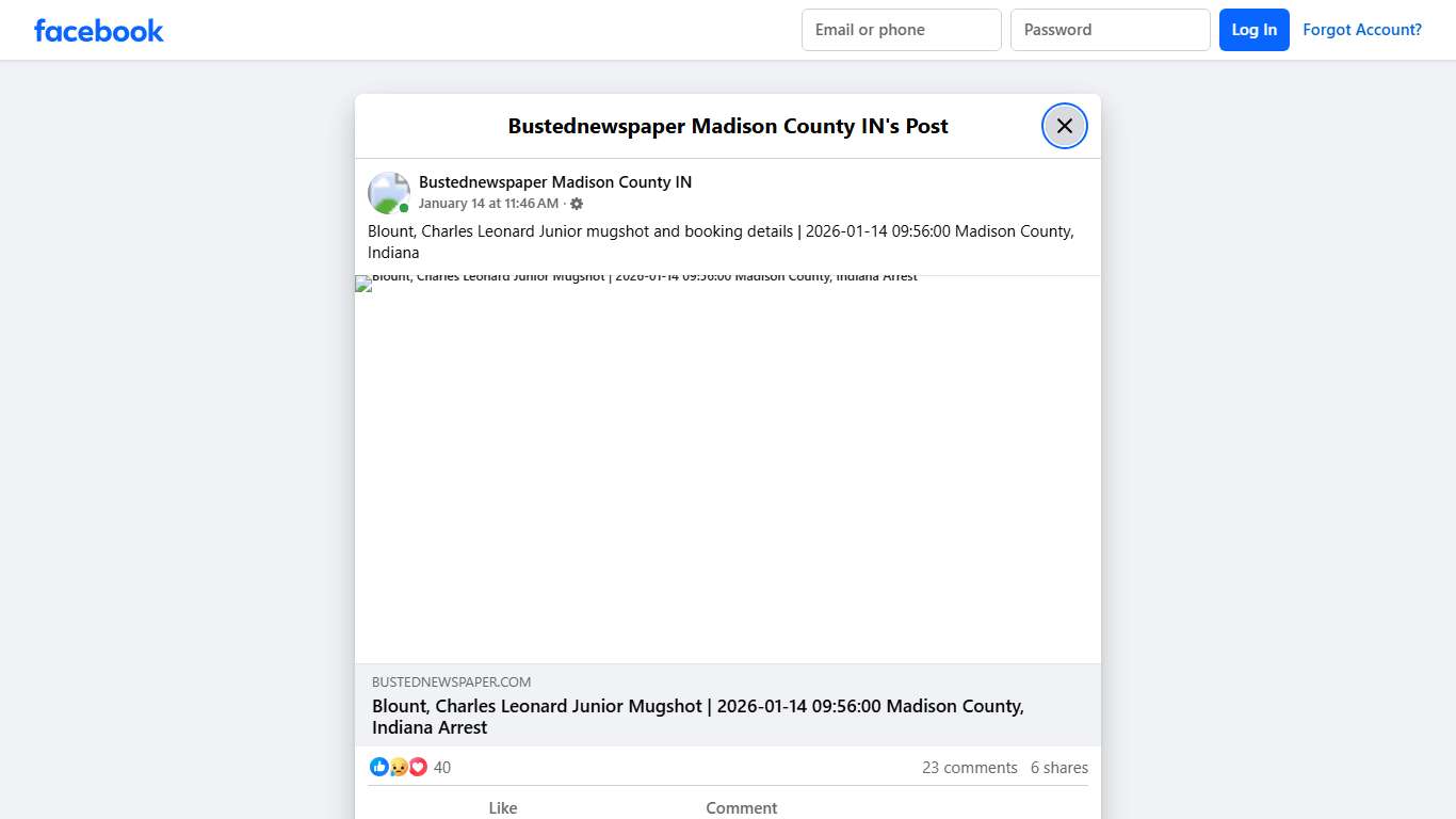 Blount, Charles... - Bustednewspaper Madison County IN Facebook